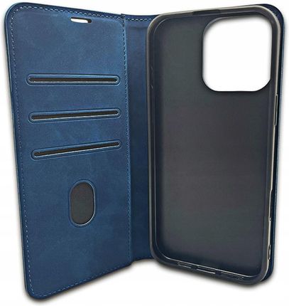 Etui Z Klapką Smart Suede Samsung Galaxy A54 5G Granatowe Szkło - zdjęcie 3