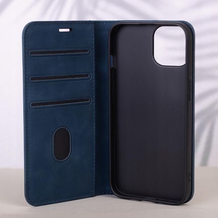 Etui Z Klapką Smart Suede Samsung Galaxy A54 5G Granatowe Szkło - zdjęcie 4
