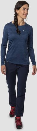 Longsleeve damski Salewa PUEZ MELANGE DRY granatowy 00-0000027454_3966 - zdjęcie 3