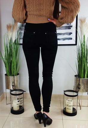 Spodnie Jeans Goodies Czarne Damskie Rurki - zdjęcie 4