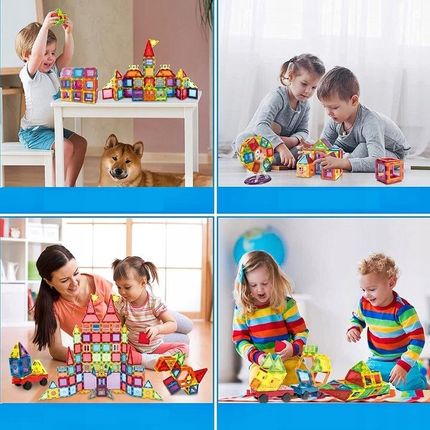 Aig Duże Klocki Magnetyczne Konstrukcyjne Kafelki Panele Magnetic Tiles Zestaw - zdjęcie 3