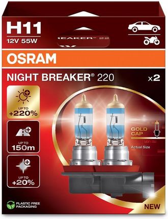 Osram H11 12V 55W +220% 9593 64211Nb220 224024 - zdjęcie 3