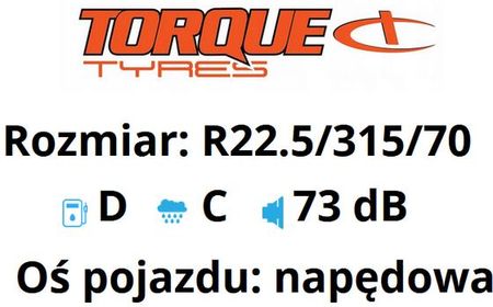 TORQUE TQ638 315/70 R22.5 154/150L-120KMH - zdjęcie 2