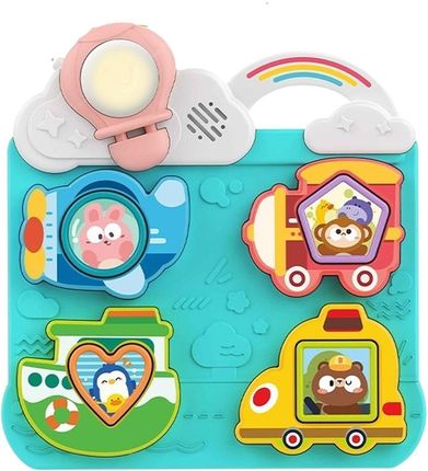 Woopie Baby Interaktywna Układanka Dopasuj Pojazdy I Zwierzątka Niebieska - zdjęcie 2