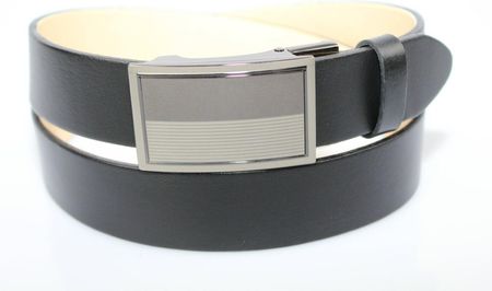 Wizytowy Pasek Skórzany 35 mm BEZ KLAMRY Dla Pełnej Klamry AUTOMAT/SAMOZACISK Garnitur PASZ35/ CZARNY NADWYMIAR XXL - zdjęcie 2
