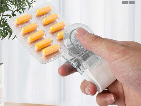 Wyciskacz Do Pigułek Tabletek Leków Do Wyciskania Z Opakowań Podręczny - zdjęcie 3