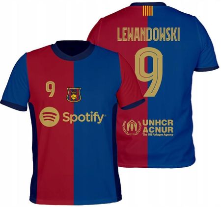 Lewandowski Barcelona strój koszulka spodenki getry rozmiar 134 - zdjęcie 3