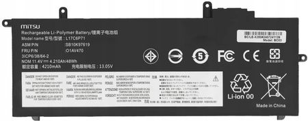 Mitsu Bateria L17C6P71 do Lenovo ThinkPad A285, X280 - zdjęcie 5