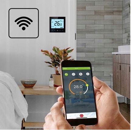 TERMOTIQ Termostat pokojowy WiFi Tuya z programatorem na Ogrzewanie Elektryczne czarny - zdjęcie 5