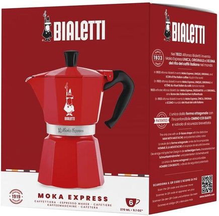 Bialetti Kawiarka Moka Express Nutcracker 6Tz Czerwona - zdjęcie 2