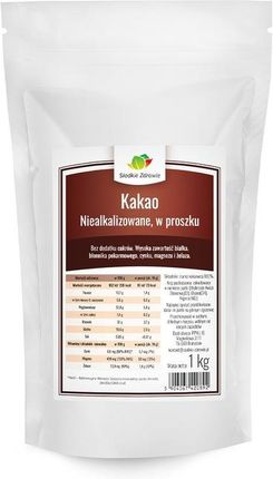 Słodkie Zdrowie Kakao W Proszku Niealkalizowane Naturalne 1kg - zdjęcie 3