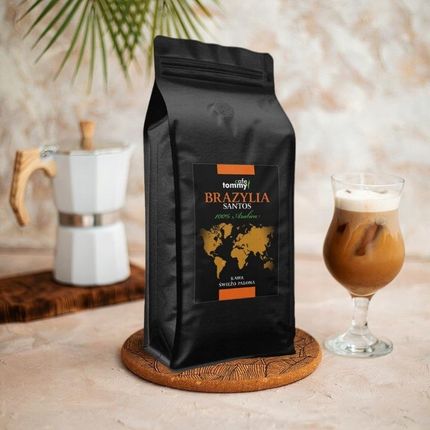 Tommy Cafe Ziarnista 1kg Brazylia Santos Świeżo Palona 100% Arabica - zdjęcie 5