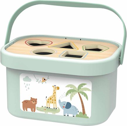 Woopie Green Pudełko Sorter Box 3w1 Klocki Piramidka Słonik - zdjęcie 2