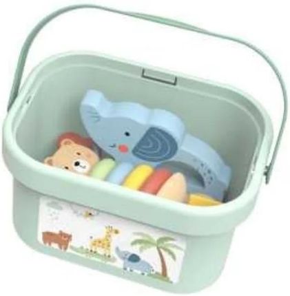 Woopie Green Pudełko Sorter Box 3w1 Klocki Piramidka Słonik - zdjęcie 4
