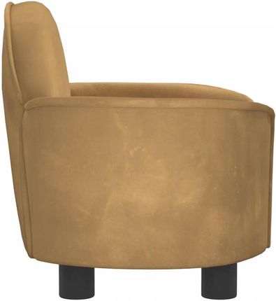 Legowisko Dla Psa Aksamitna Sofa 66X40X45Cm Brązowe - zdjęcie 3