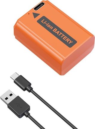 SmallRig 4965 NP-FW50 USB-C POMARAŃCZOWY akumulator z ładowaniem przez USB-C + KABEL do aparatów SONY - zdjęcie 2