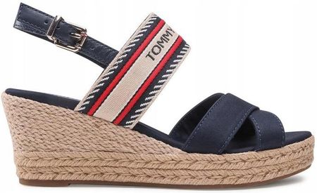 BUTY NA KOTURNIE TOMMY HILFIGER DAMSKIE SANDAŁY 39 - zdjęcie 6