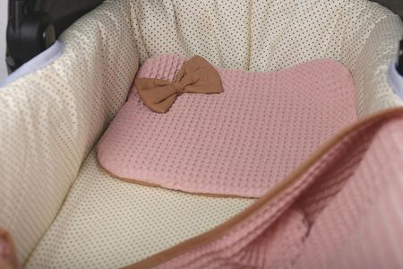 Babymam Kocyk Dla Niemowląt Wafel Bawełna 100% Do Wózka Gondoli Kołyski - zdjęcie 6