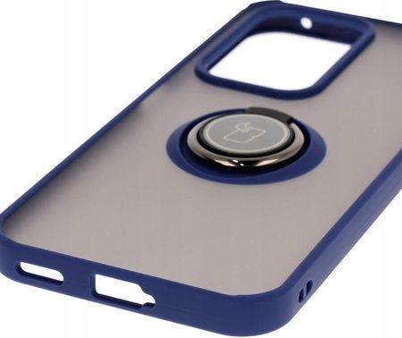 Bizon Etui Z Uchwytem Na Palec Case Hybrid Ring Do Honor 200 Lite Przydymione Granatową Ramką - zdjęcie 6