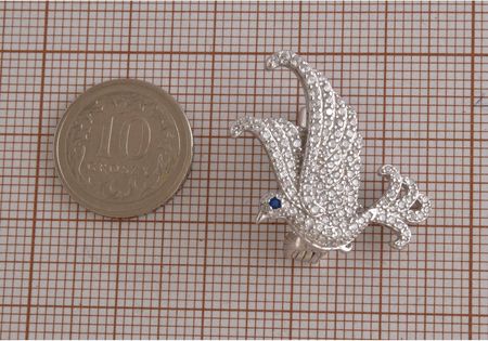 Falana Broszka srebrna 925 Feniks z cyrkoniami br004 - 3,0g. - zdjęcie 2