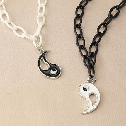 NASZYJNIK PRZYJAŹNI BEST FRIENDS YIN YANG W/B - zdjęcie 5