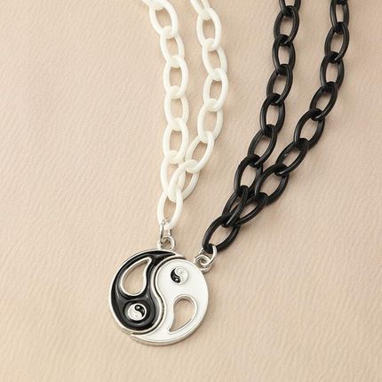 NASZYJNIK PRZYJAŹNI BEST FRIENDS YIN YANG W/B - zdjęcie 2