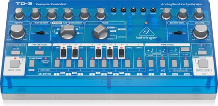 Behringer TD-3-BB + ANALOG CASES PULSE CASE - analogowy syntezator linii basowych, BŁĘKITNY + case - zdjęcie 2