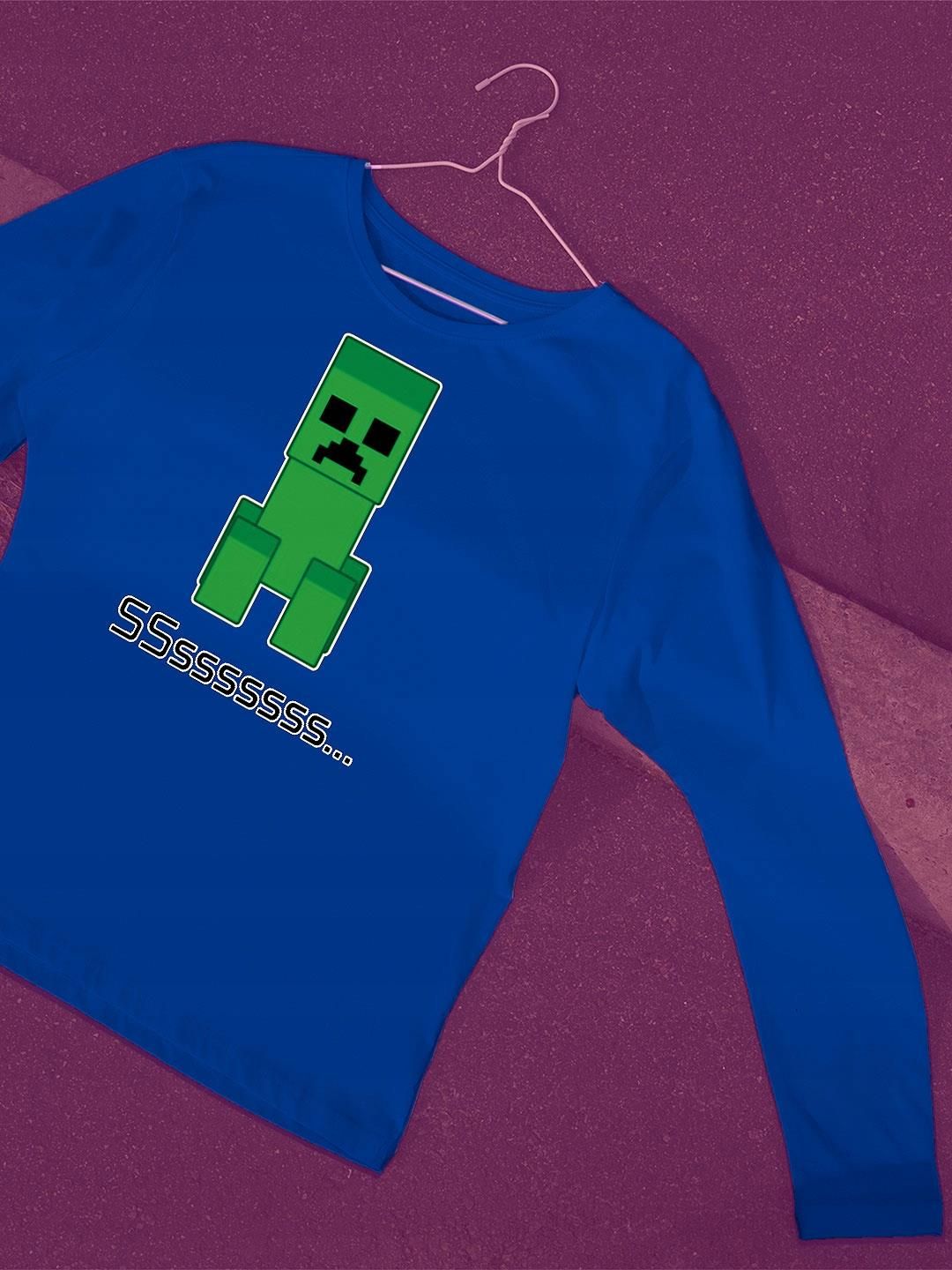 Bluzka Dziecięca Koszulka T shirt Długi Rękaw Minecraft 110 122 Ceny