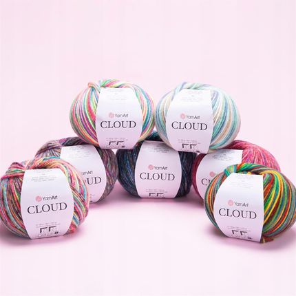 Yarnart Cloud 5319 Wełna Neonowy Mix 100g - zdjęcie 2