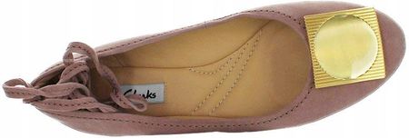 Baleriny Clarks Grace Marion różowe zamsz 37,5 - zdjęcie 2