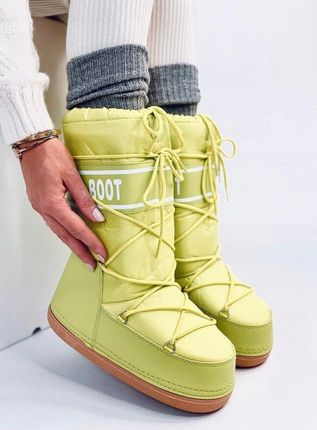 Snow boots wysokie TANGE FLU YELLOW 35-36 - zdjęcie 4