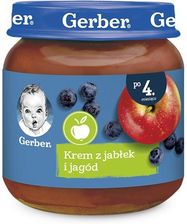 Zdjęcie Gerber Deserek Krem Z Jabłek I Jagód dla niemowląt po 4 Miesiącu 125g - Puławy