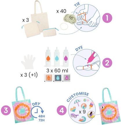 Djeco Zestaw Artystyczny Zrób To Sam Farbowanie Metodą Tie-Dye - zdjęcie 5