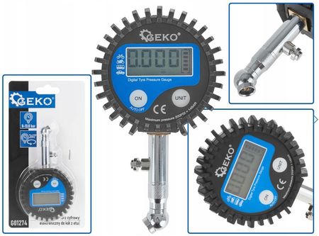 Geko Ciśnieniomierz Cyfrowy Elektroniczny Do Kół G01274 - zdjęcie 3