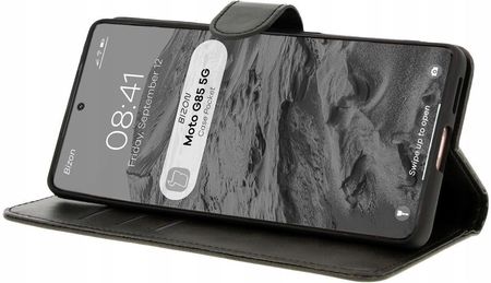 Bizon Etui Z Klapką Case Pocket Do Motorola Moto G85 5G Czarne - zdjęcie 2