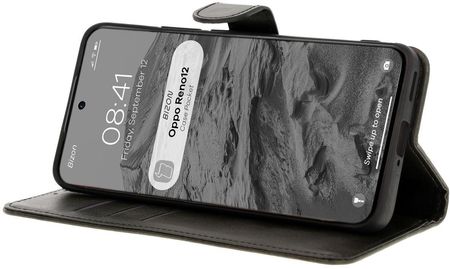 Bizon Etui Z Klapką Case Pocket Do Oppo Reno 12 Czarne - zdjęcie 5