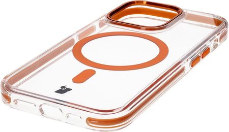 Bizon Etui Z Pierścieniem Magnetycznym Case Marco Do Iphone 14 Pro Przezroczyste Pomarańczową Ramką - zdjęcie 2