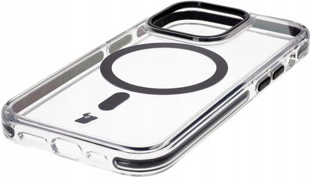 Bizon Etui Z Pierścieniem Magnetycznym Case Marco Do Iphone 14 Pro Przezroczyste Czarną Ramką - zdjęcie 2