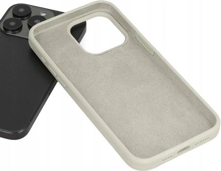 Bez Marki Etui Silicone Lite Case Do Iphone 11 Beżowy Z Mikrofibrą - zdjęcie 2