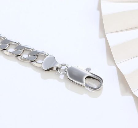 Bransoleta Diamentowana Srebrna Męska Srebro pr. 925 Bransoletka 5mm/19cm - zdjęcie 5