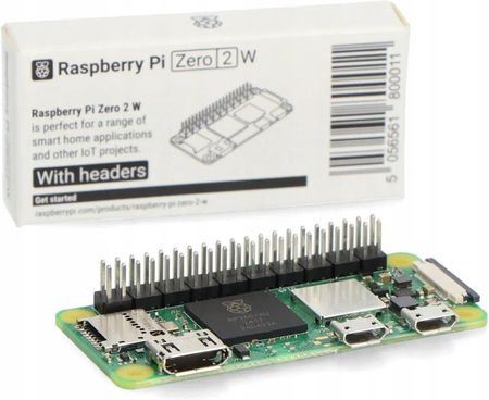Raspberry Pi Zero 2 WH 512MB RAM - WiFi + BT 4.2 ze złączami (RPI25407) - zdjęcie 2
