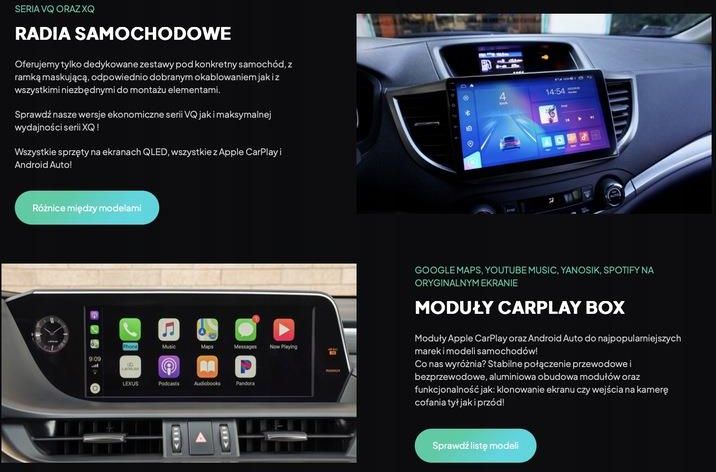 Radioodtwarzacz Samochodowy Alphasound Android XQ460S Qled Carplay Lte