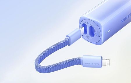 Vention Powerbank 5000Mah Fhwr0 20W Kabel Usb C Do Lightning Różowy - zdjęcie 5
