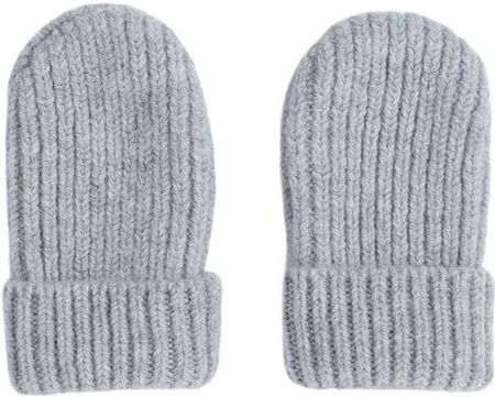Lodger Rękawiczki dziecięce z wełny merino 100% szare Drizzle 1-2 l - zdjęcie 2