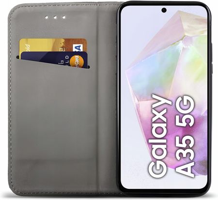 Etui Do Samsung Galaxy A35 5G Smart Magnet Case Portfel Szkło - zdjęcie 3