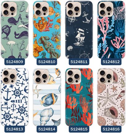 Etui do iPhone 16 Pro Max Morze Statki Fale Ryby Delfiny Muszle - zdjęcie 4