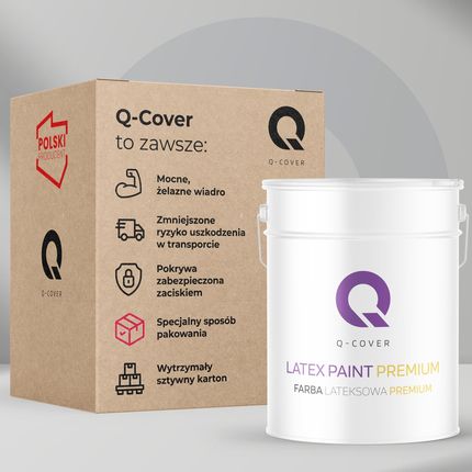 Q-Cover Farba Lateksowa Khaki Jasny H1762 Ściany Mat 10L - zdjęcie 5