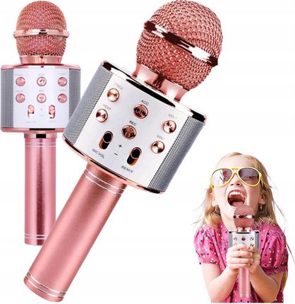 MIKROFON BLUETOOTH BEZPRZEWODOWY DO NAGRYWANIA ŚPIEWU KARAOKE GŁOŚNIK USB - zdjęcie 3