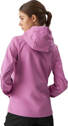 Kurtka damska softshell 4F F285 różowa 4FWAW24TSOFF285 54S - zdjęcie 4