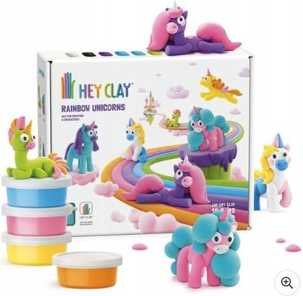 Tm Toys Hey-Clay Tęczowe Jednorożce Masa Plastycznia Akcesoria - zdjęcie 3